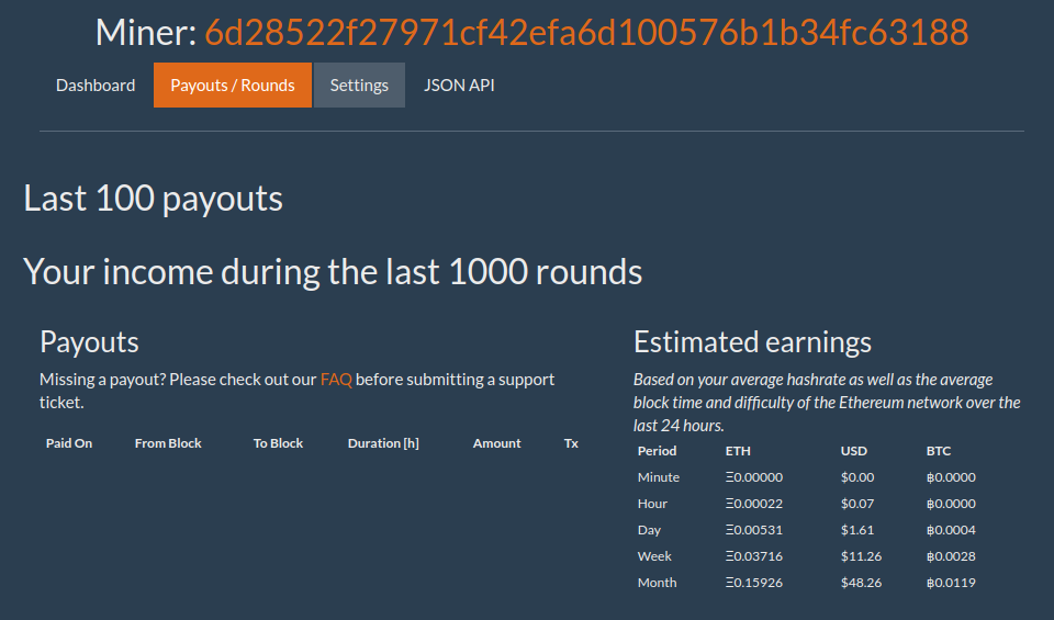 ethermine income
