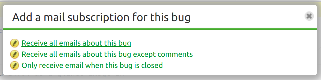 Emails Launchpad Bug