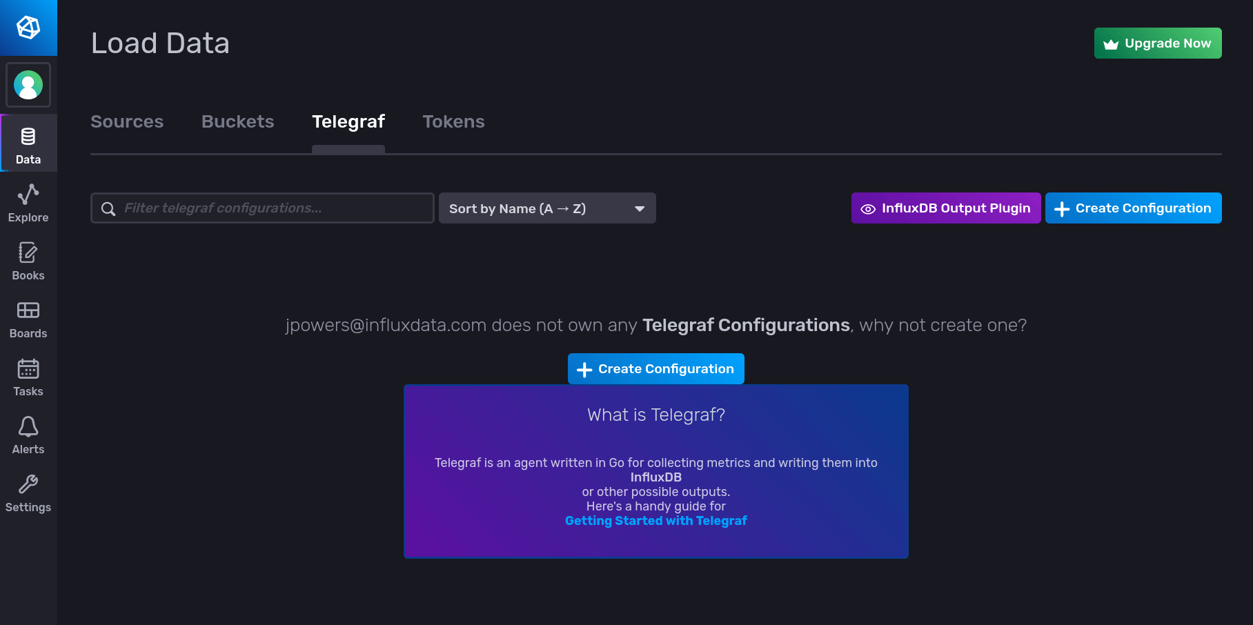 InfluxDB Cloud Telegraf