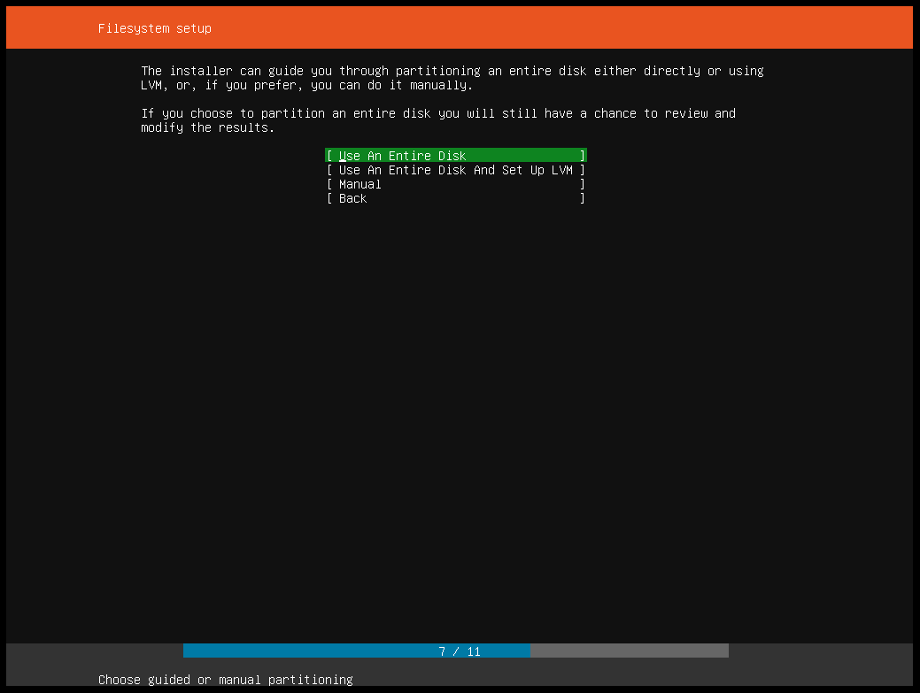 filesystem setup