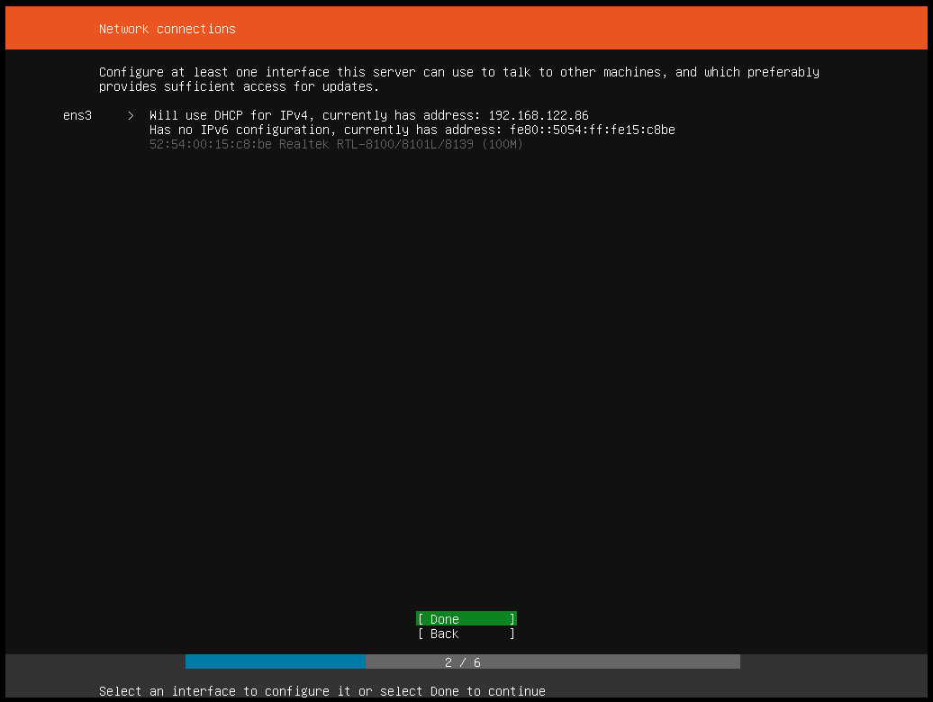 network setup