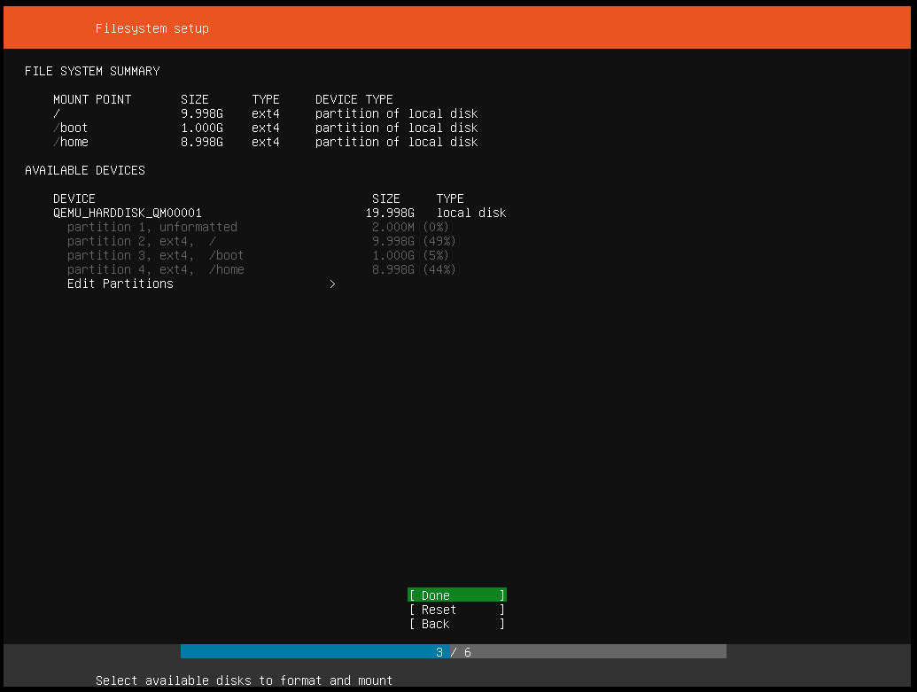 custom partitioning
